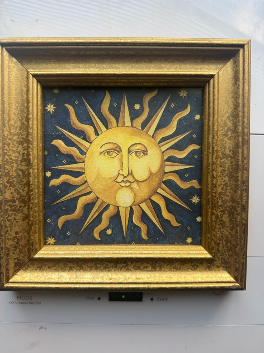Vintage celestial sun print